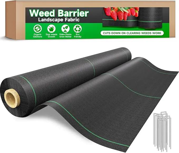 Weed Barrier Fabric for Weed Control – 13FT x 115FT with Staples, Heavy-Duty Landscape Fabric, Driveway Fabric 3.5OZ for Garden, Gravel, Pathways, Erosion Control, Construction, and Outdoor Projects by GreenHaven Gardens