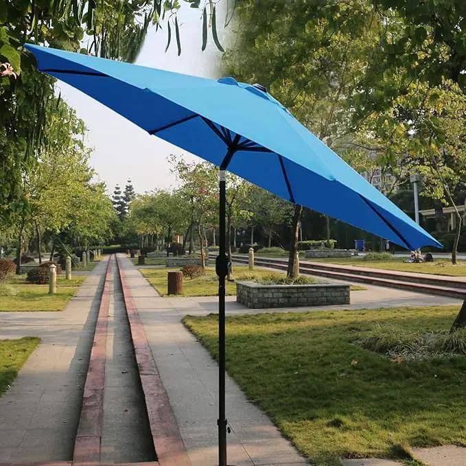 Sunnyglade 9' Patio Umbrella Outdoor Table Umbrella with 8 Sturdy Ribs (Blue) by GreenHaven Gardens
