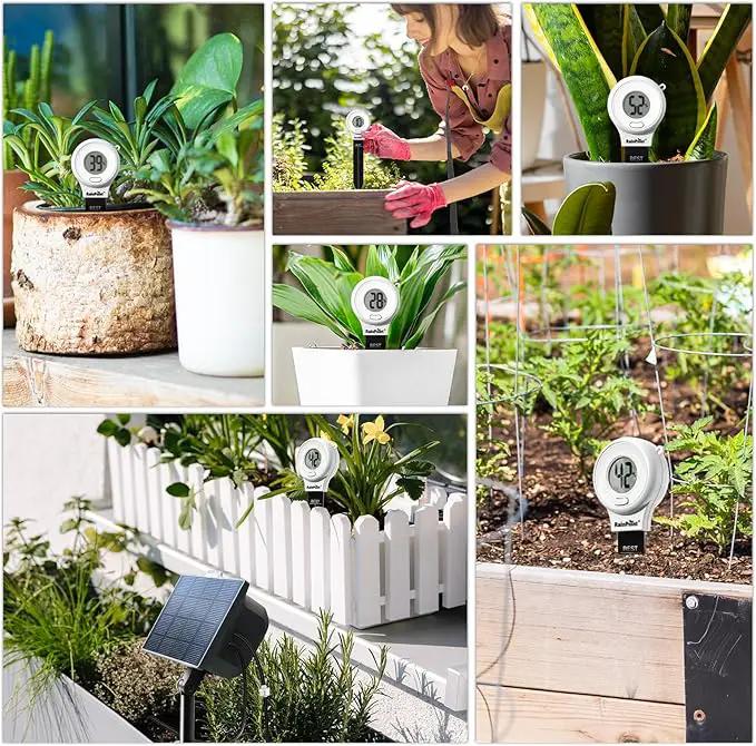 RAINPOINT Digital Compact Soil Moisture Meter for Indoor/Outdoor Plants, Soil Probe Hygrometer Sensor Tester Sets for Garden Lawn Farm, Easy Operation House Pot Plants Moisture Detector- 3 pcs by GreenHaven Gardens