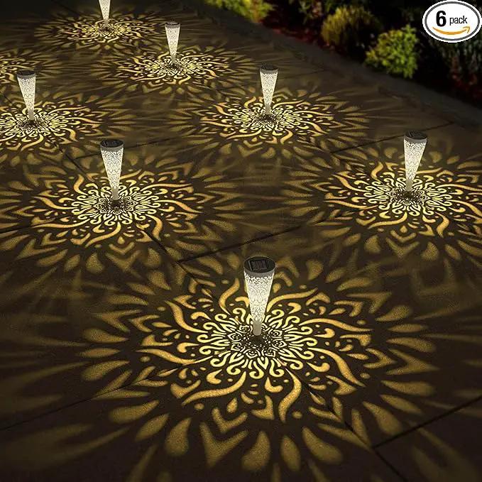 6 Pack Solar Lights Outdoor Garden Decorative Solar Garden Lights with Warm Light Waterproof Solar Pathway Landscape Light for Path Patio Backyard Walkway Yard Decor (White, 6Pcs) by GreenHaven Gardens