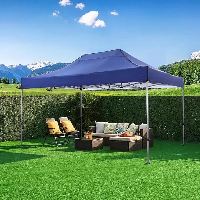 COBIZI 10x15 Pop up Canopy Heavy Duty Tent with 4 sidewalls Commercial Outdoor Canopy Event Tents All Season Wind & Waterproof Gazebo with Carry Bag, Dark Blue(Frame Thickened) by GreenHaven Gardens