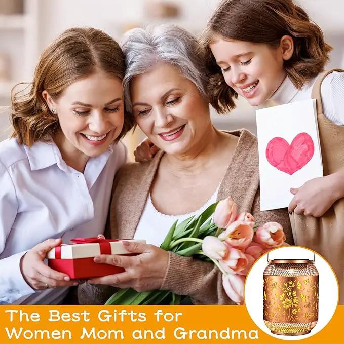 Butterfly Solar Lanterns Outdoor, Birthdays Gifts for Women Mom Grandma, Metal Waterproof Hanging Hollow Out Garden Decorative Solar LED Light for Yard, Patio, Lawn, Porch, Backyard by GreenHaven Gardens