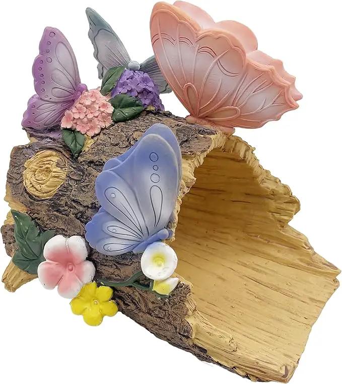 Butterfly Statues Garden Decoration Gutter Downspout Extension Statues,Resin Statue Outdoor Decor,Animal Downspout Diverter,Decorative Gutter Extension,3"×3" Downspout Extender Diverter Splash Block by GreenHaven Gardens