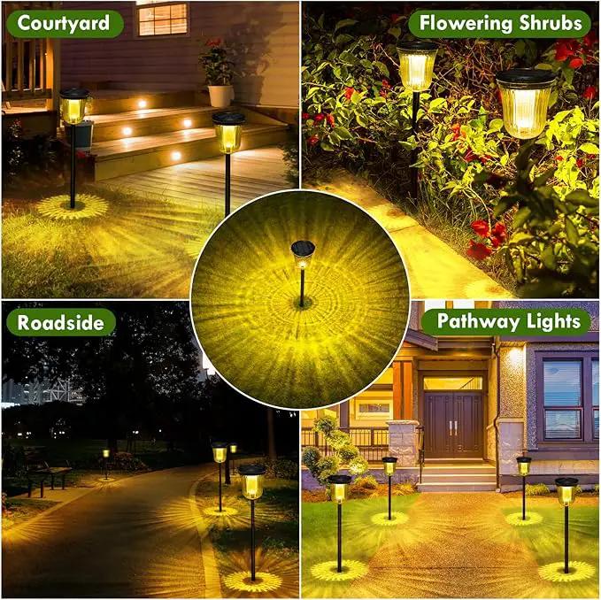 Solar Pathway Lights Outdoor, Solar Lights Outdoor Waterproof IP65, 200 LM Auto On/Off Solar Lights Garden,Outdoor Solar Lights for Yard Garden Walkway Driveway Path by GreenHaven Gardens