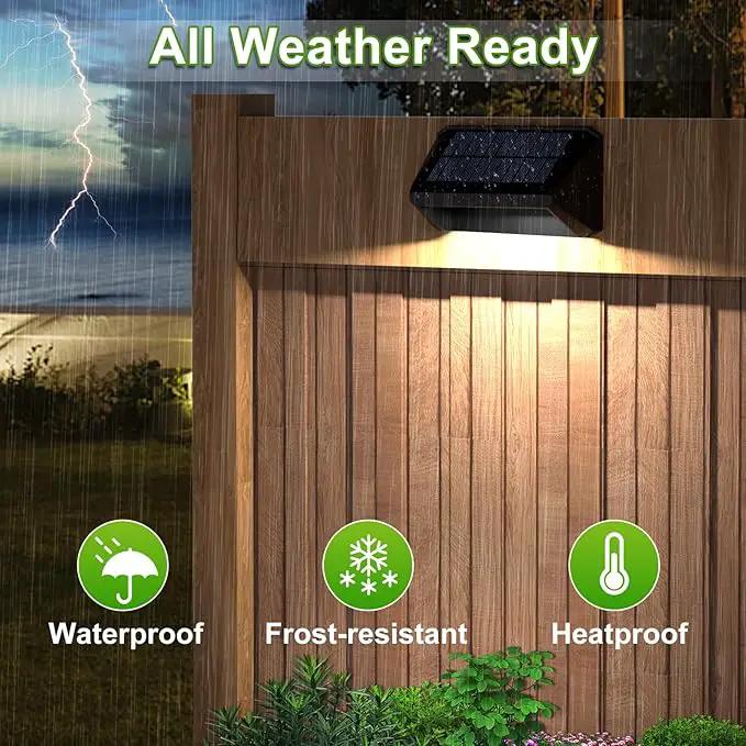 LANSOW Solar Fence Lights 10 Pack, Cool White, Warm White and White, Solar Deck Lights Outdoor Waterproof, Dusk to Dawn Solar Powered Lights Decor for Outside, Step, Yard, Patio, Wall, Stair(Black) by GreenHaven Gardens