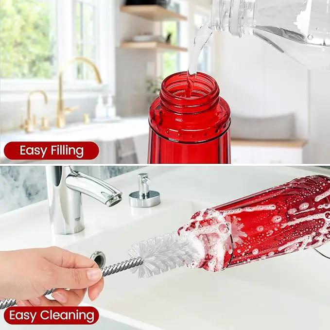 Hummingbird Feeder 2pack-14Ounces，5 Feeding Ports Glass Hummingbird feeders for Outdoors,Wide Mouth for Easy Filling/Cleaning，Hanging for Garden Backyard Decor, Includes Ant Moat (Red) by GreenHaven Gardens