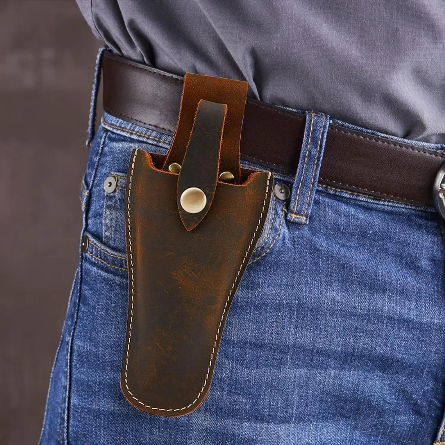 Plier Holder for Belt, Durable Leather Sheath Pouch Holder Gardening Tools Holster Belt Case for Garden Pruning Pliers Shears Scissors or Knife,Tools Gifts for Men Dad Husband Boyfriend by GreenHaven Gardens