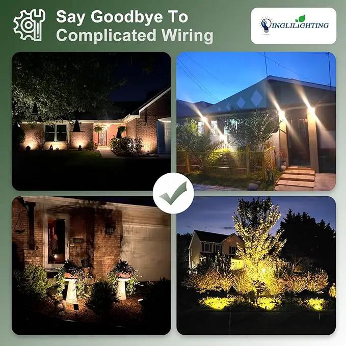 DINGLILIGHTING Waterproof Solar Lights Outdoor: IP65 Led Spot Light Decorations for Garden - 3 Lighting Modes Solar Powered for Yard - Dust to Dawn Uplighting Landscape Pathway Drive Patios 6PC Warm by GreenHaven Gardens
