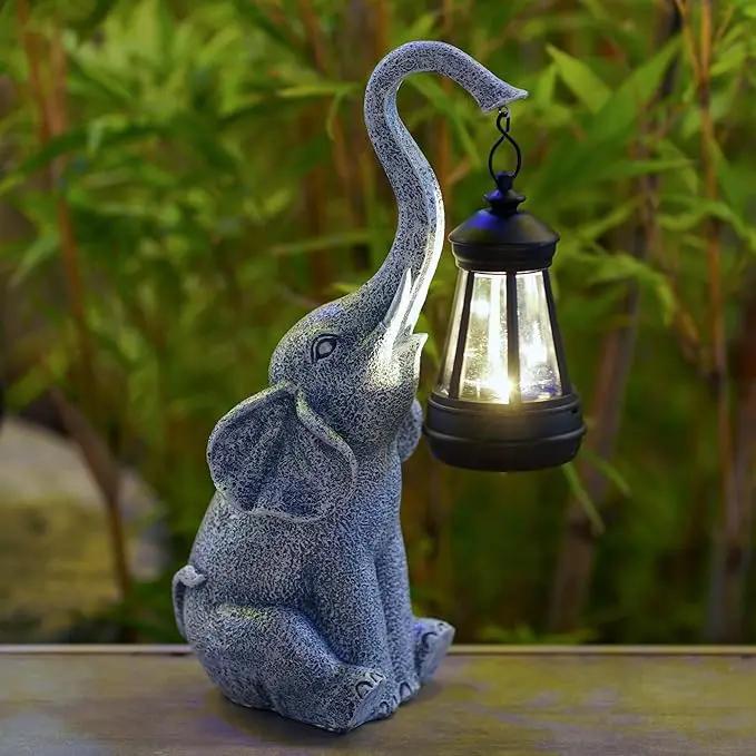 Goodeco Elephant Statue for Garden Decor with Gift Appeal - Ideal Gifts for Women, Mom or Birthdays, Beautifully Crafted Outdoor & Home Decor to Wow Your Guests (11" Elephant) by GreenHaven Gardens