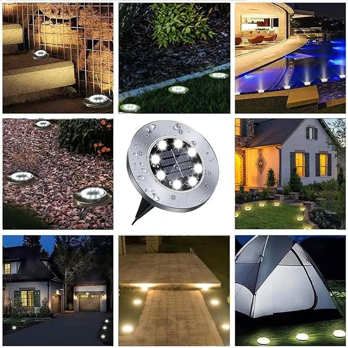 Solar Ground Lights, Waterproof Garden Upgraded Outdoor Bright in-Ground Landscape Lights for Pathway,Yard,Deck,Lawn,Patio,Walkway (12 Pack White Light) by GreenHaven Gardens