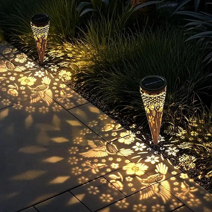 KAIXOXIN Solar Garden Lights, Metal Hummingbird Pathway Lights, Outdoor Landscape Lighting for Patio, Backyard, Walkway (Hummingbird, 2) by GreenHaven Gardens