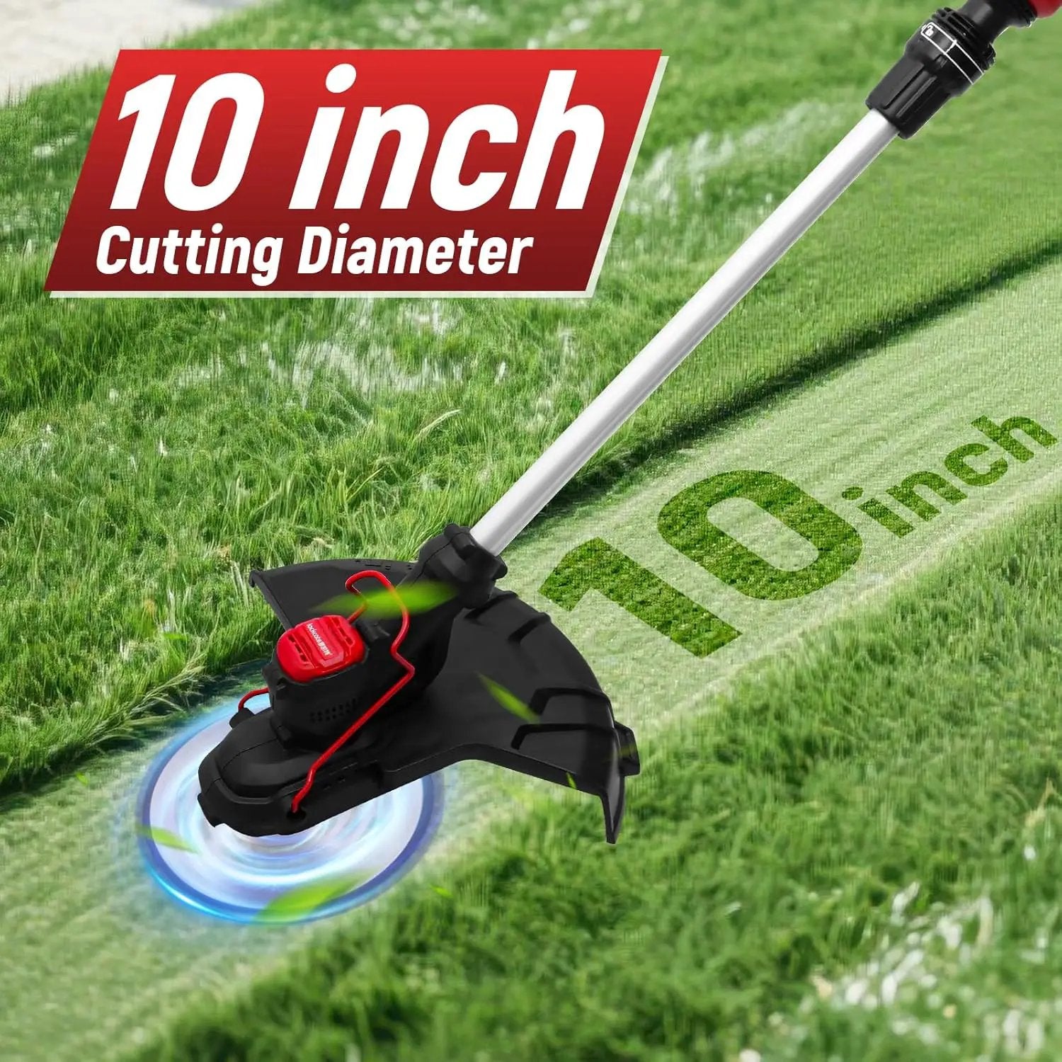 ALSO GO 20V Weed Wacker Cordless, 14" Weed Eater Battery Powered, 500W Brushless Motor, 4.0Ah Battery, 18000RPM, Lightweight Lawn Edger Grass Trimmer for Lawn Garden Yard by GreenHaven Gardens