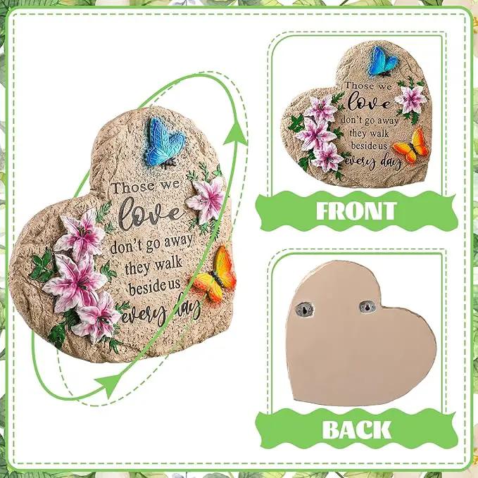 Jetec Memorial Garden Stone Sympathy Gift Decor Those We Love Don't Go Away Memorial Bereavement in Memory of Loss of Loved One Condolence Gifts for Outdoors(10 Inch) by GreenHaven Gardens
