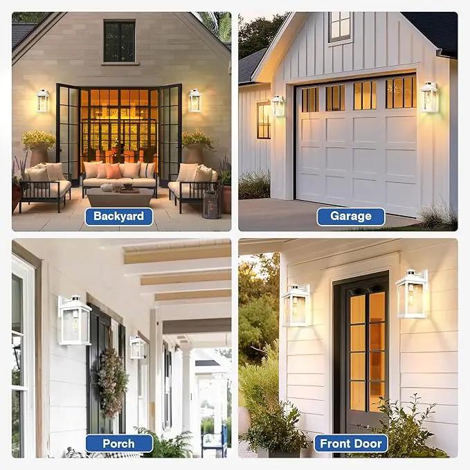 VIANIS Large Adjustable Sensitivity Motion Sensor Exterior Porch Lights, White Dusk to Dawn Outdoor Lighting, Anti-Rust Waterproof Front Porch Light for Garage, Front Door by GreenHaven Gardens