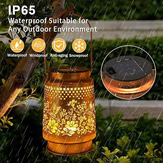 Solar Lanterns Outdoor Hummingbird Garden Decor, Birthday Gifts for Women Mom Grandma Metal Hanging Lantern Lights Waterproof Solar Lights with Shepherd Hook LED Decoration for Garden Yard Patio Lawn by GreenHaven Gardens