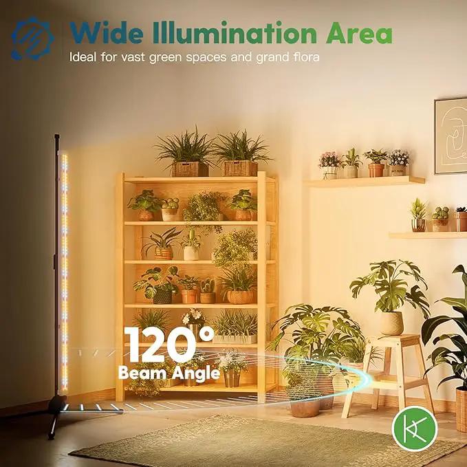 FREELICHT Grow Lights for Indoor Plants with Stand, 40W Full Spectrum, 3 Installation Methods, 4FT LED Plant Grow Light with 53'' Height Adjustable Stand for Hydroponic Seeding Indoor Tall Plants by GreenHaven Gardens