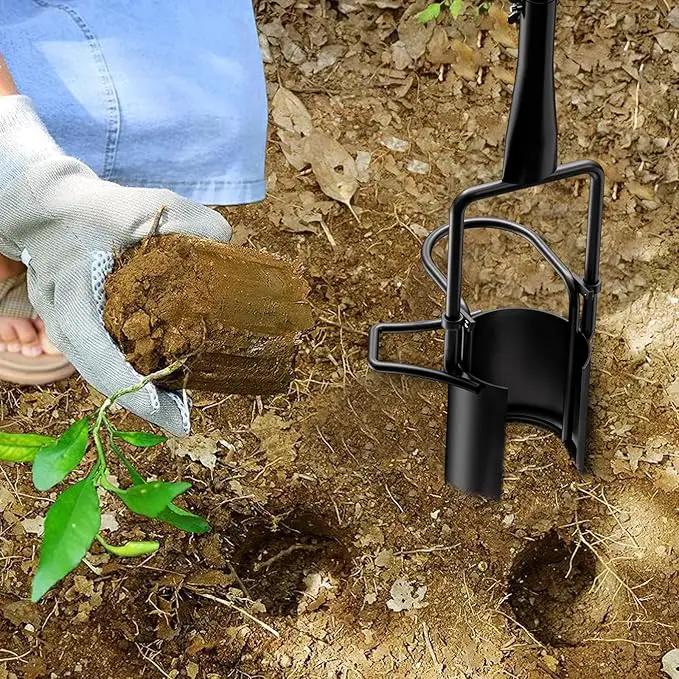 FLORA GUARD Long Handle Bulb Planter Tool, Standing Gardening Bulb Transplanter, Turf Remover Lawn Inserter - for Digging Holes by GreenHaven Gardens