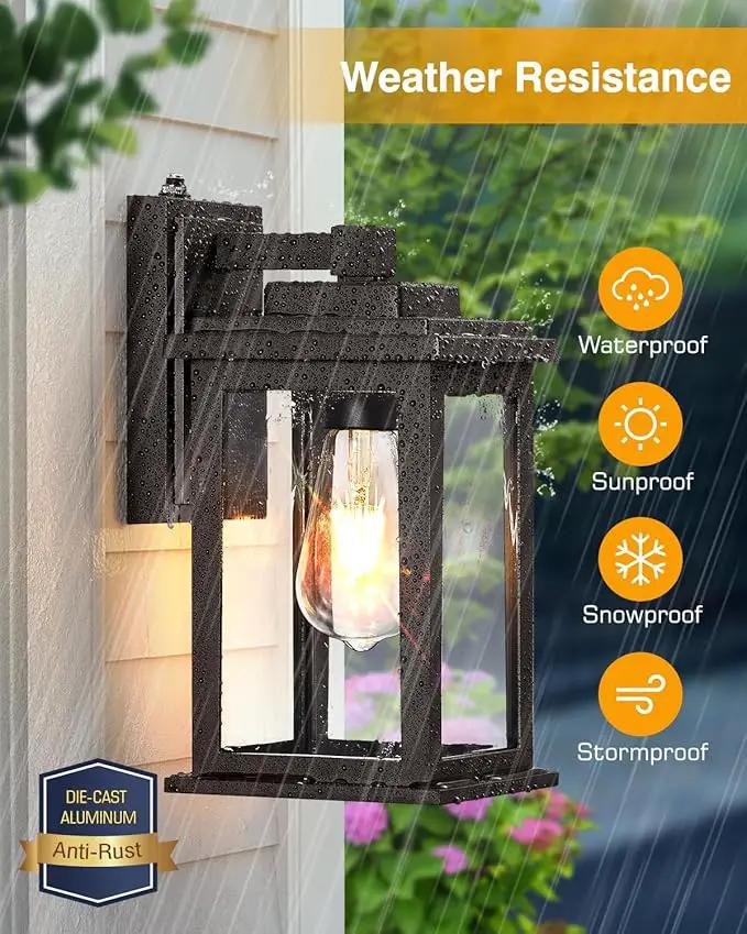 VIANIS Bronze Outdoor Wall Lights, Dusk to Dawn Led Outdoor Light, Aluminum Exterior Lighting Fixtures, Waterproof Porch Lights Outdoor for House, Doorway, Garage,Hardwired, Non-Solar by GreenHaven Gardens