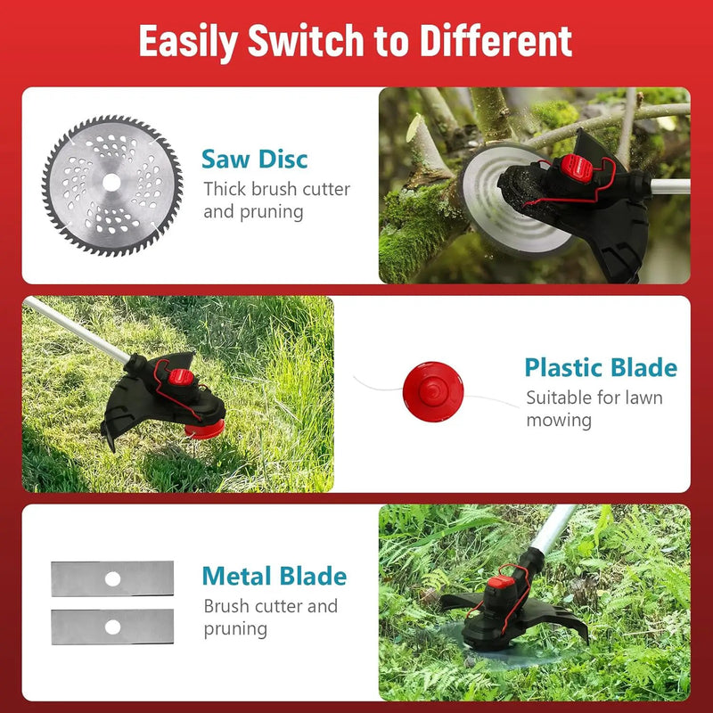 ALSO GO 20V Weed Wacker Cordless, 14" Weed Eater Battery Powered, 500W Brushless Motor, 4.0Ah Battery, 18000RPM, Lightweight Lawn Edger Grass Trimmer for Lawn Garden Yard by GreenHaven Gardens