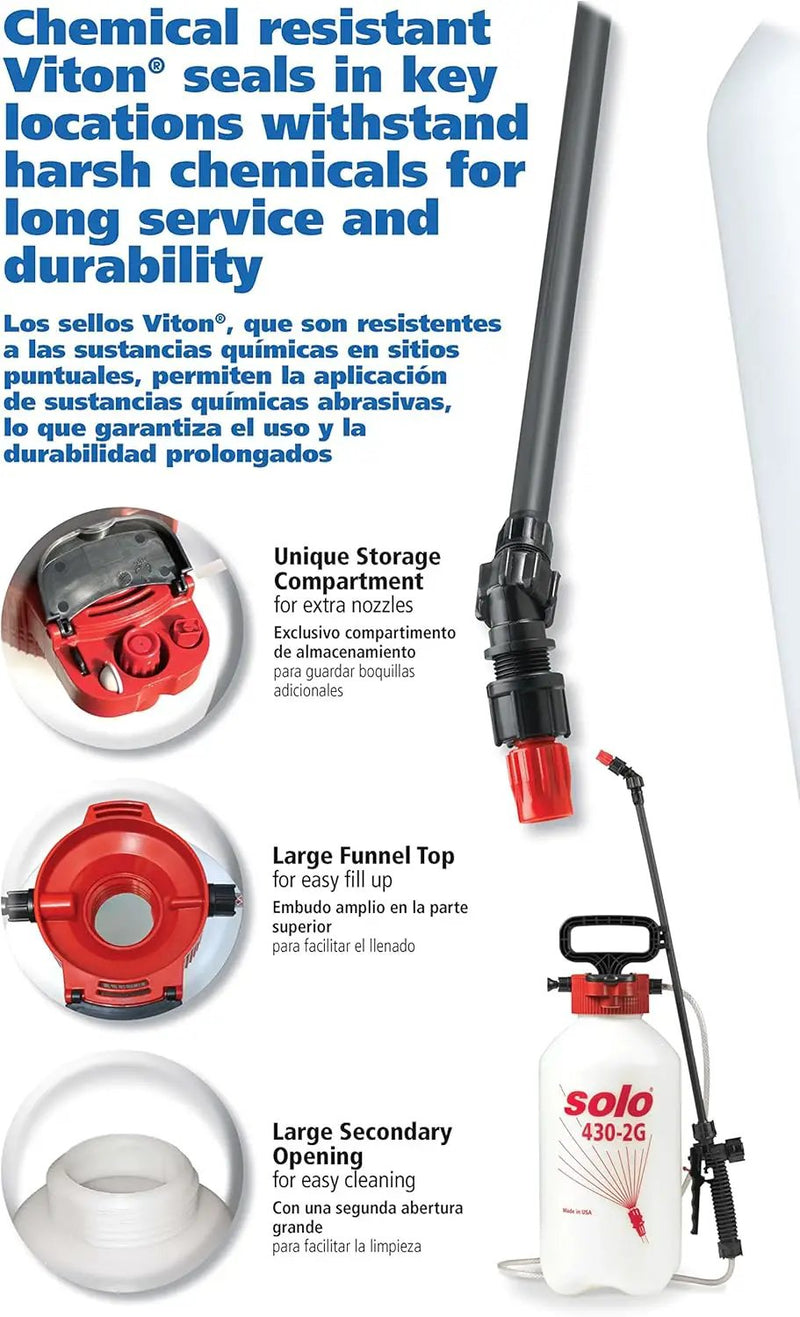 Solo 430-2G 2-Gallon Farm and Garden Sprayer with Nozzle Tips for Multiple Spraying Needs by GreenHaven Gardens
