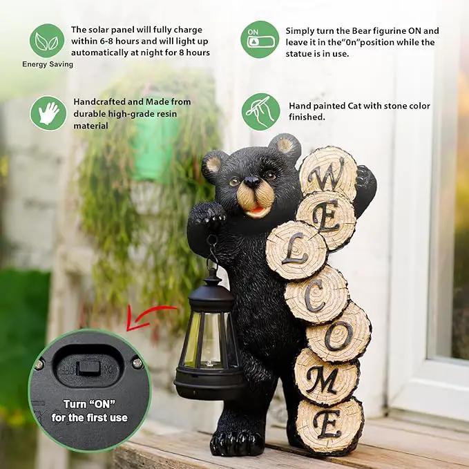 Solar Garden Decor Statues Figurine: Garden Art for Patio Balcony Yard Lawn - Unique Christmas Birthdays Gifts for Mom Grandma Women Wife Sister by GreenHaven Gardens