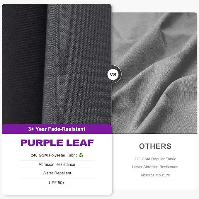 PURPLE LEAF 9' X 12' Right-left Tilt Patio Umbrella with Base Outdoor Cantilever Swivel Rectangle Umbrella Aluminum Offset Umbrella with 360-degree Rotation for Garden Deck Pool Patio Grey by GreenHaven Gardens