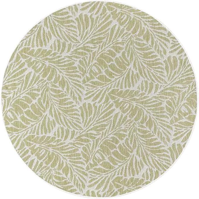 Keen Home Design Terrace Outdoor Round Rug - 8ft Round Washable Indoor/Outdoor Rug for Patio, Kitchen, Balcony, Beach, Garden, Deck and Porch, Size: 7'7" Round by GreenHaven Gardens