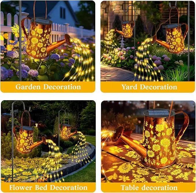 Solar Watering Can Lights, Sunflower Mother's Day Gifts for Women Mom Grandma Birthday, Large Hanging Solar Lantern Waterproof Outdoor Garden Decorations for Yard Porch Landscape Patio Pathway by GreenHaven Gardens