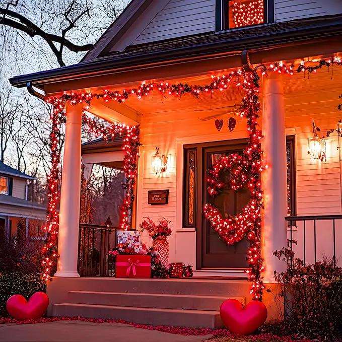 JMEXSUSS 250 LED Red String Lights, 91.5ft Expandable, Waterproof, 8 Modes, Indoor/Outdoor, Christmas Tree, Patio, Bedroom, Party, Holiday Decorations by GreenHaven Gardens