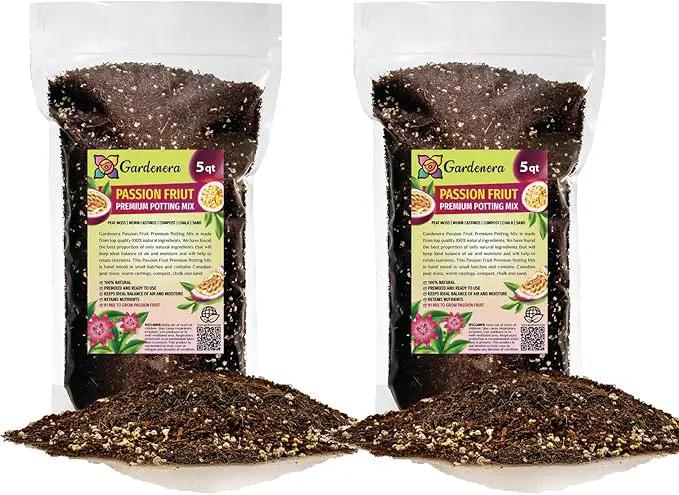 Premium Passion Fruit Potting Soil Mix - Perfect Balance of Nutrients, Drainage, and Aeration for Thriving Passion Fruit Vines - 10 Quart by GreenHaven Gardens