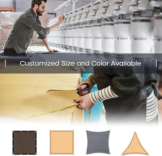 VICLLAX Shade Fabric Sun Shade Cloth with Every 2 FT Grommets for Patio Garden Pergola Cover Canopy 20x20 FT, Rust Red by GreenHaven Gardens