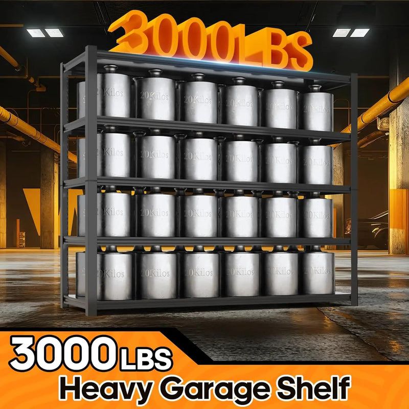 Garage Shelving Heavy Duty,5 Tier Adjustable Metal Shelving Storage Rack,Storage Shelves,48" Wx20 Dx72.2 H,Industrial Shelving Unit for Basement,Warehouse,Garage Organization.3 Pack by GreenHaven Gardens