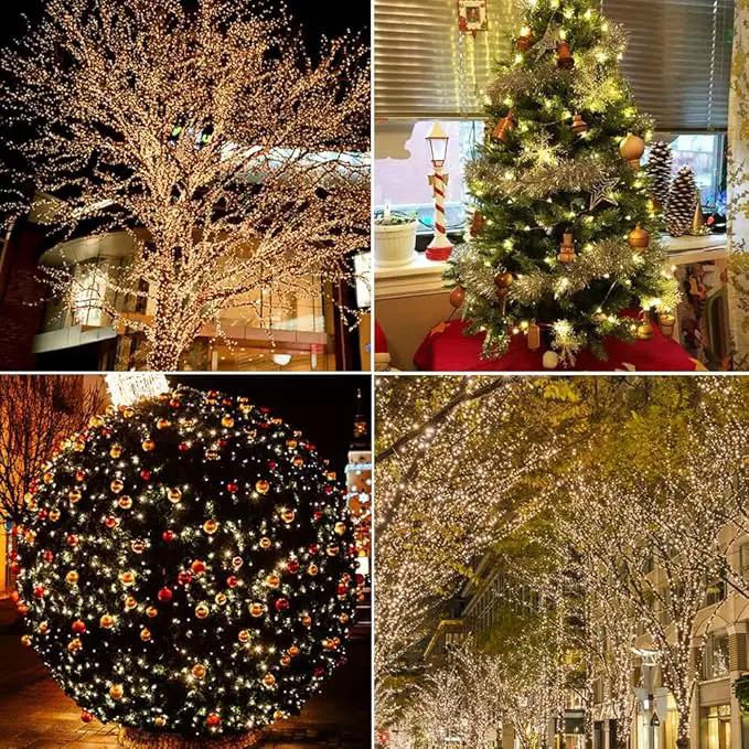 Solar String Lights Outdoor,100FT 300 LEDs Solar Fairy Lights,Waterproof Solar Light for Outside 8 Modes Button Controlled for Patio Gardens Backyard Tree Wedding Christmas,Warm White by GreenHaven Gardens