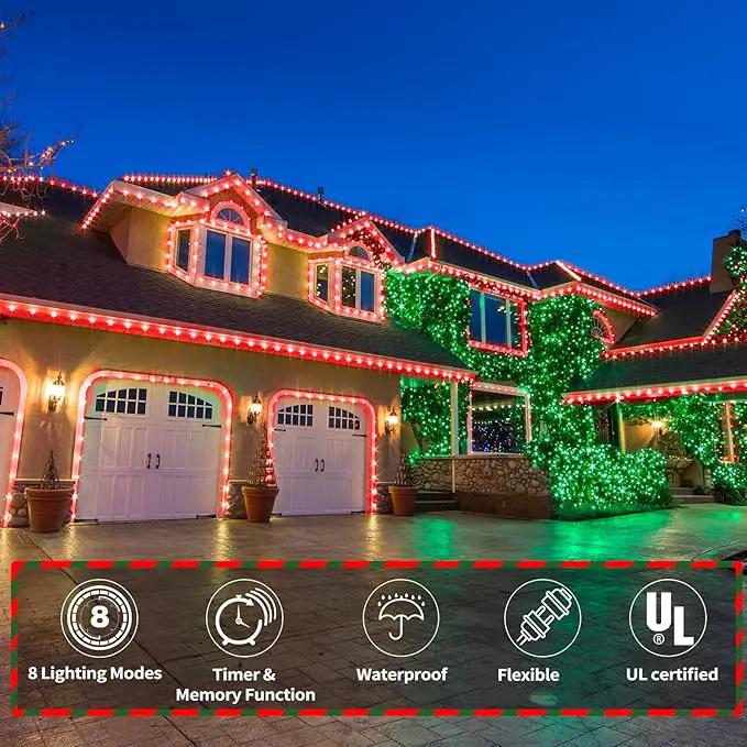 200ft LED Rope Lights Outdoor, 1440 LED Flexible Tube Lights with 8 Modes, Waterproof LED Rope Lighting for Outside, Garden, Patio, Bedroom, Party,Deck, Pool, Fences, Indoor Outdoor Decoration (Red) by GreenHaven Gardens
