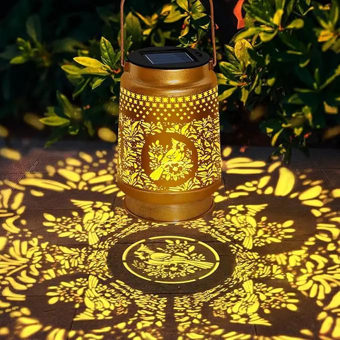 2 Pack Solar Lanterns Outdoor Waterproof,Cardinal Solar Lights Garden Decor Gifts for Mom Women Grandma Decoration Outside for Yard, Patio,Backyard,Porch by GreenHaven Gardens