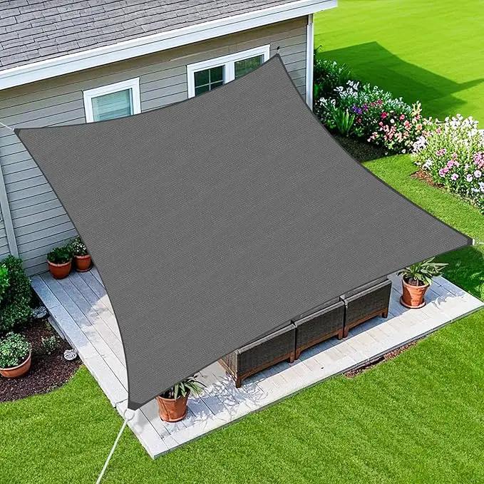 Amagenix Sun Shade Sail 10'X25' Curved Edge Outdoor Shade Canopy Dark Grey Breathable 95% UV Block Shade Cloth for Patio Garden Backyard (We Make Custom Size) by GreenHaven Gardens