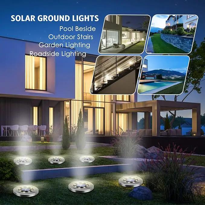 Solar Ground Lights - 16 Pack, In-Ground Pathway Lights for Garden, Lawn, Yard, Patio, Driveway, Steps and Walkway - White by GreenHaven Gardens