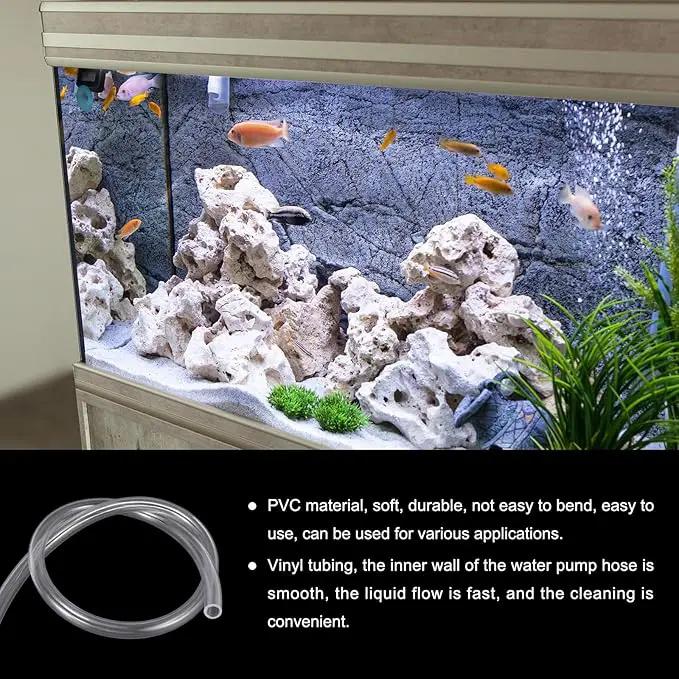 1/2" x 5/8" Clear Plastic PVC Tubing 5ft Flexible Vinyl Tube, [for Garden Irrigation, Water Hose, Fish Tank, Aquarium] - 12.7x15.9mm by GreenHaven Gardens