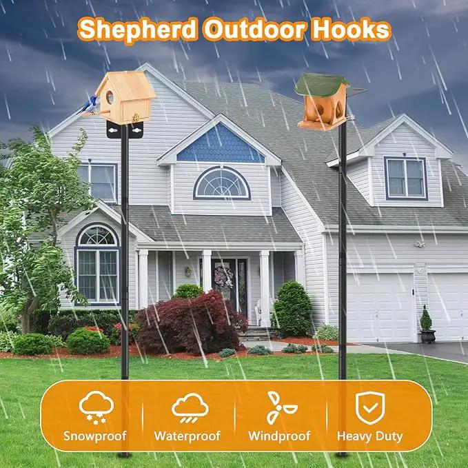2 Pack 80 Inch Adjustable Bird Feeder Pole,Bird House Pole Suitable for Feeders & Birdhouse,Weather Station,Heavy-Duty Rustproof Design,Enhance Outdoor Decor & Birdwatching Experience by GreenHaven Gardens