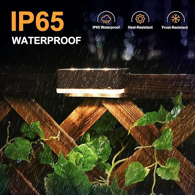 SOLPEX Solar Fence Lights, 6 LEDs Solar Lights Outdoor Waterproof Solar Powered for Deck, Stair, Front Porch, Balcony, Walkway, Garden, Yard, Patio, Pool Decor, IP65 Waterproof (16 Pack, Warm White) by GreenHaven Gardens
