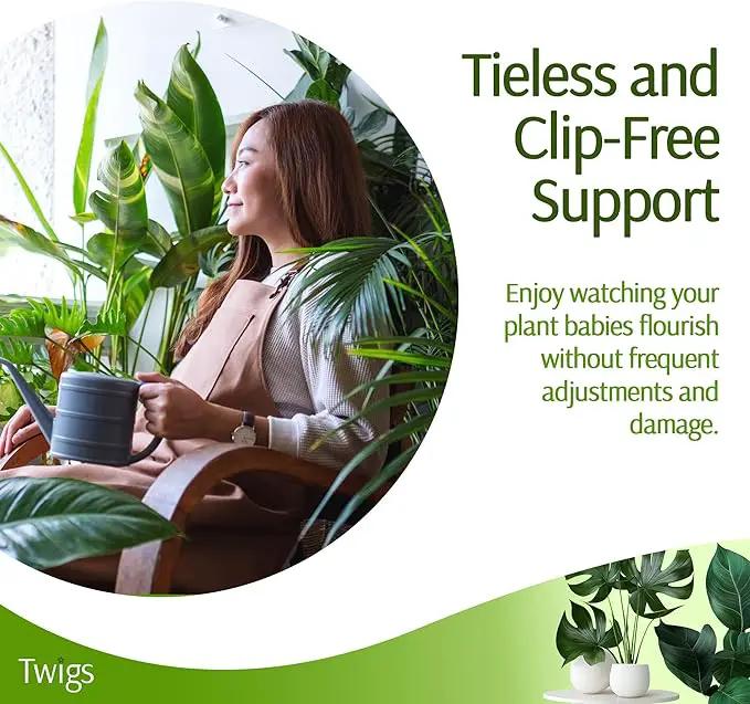 Plant Support Stakes, Stem Holder Structures for Indoor & Outdoor Use, Garden Accessories for Climbing & Potted Plants, Trellis Alternative - Monstera (Dark Green), 10 Pack, 22" L, Original by GreenHaven Gardens