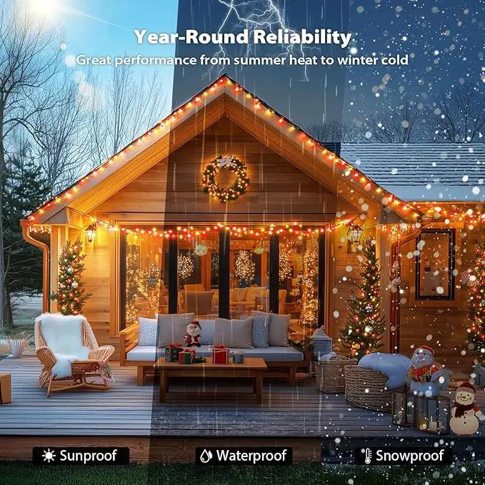 JMEXSUSS 800 LED Color Changing Christmas Lights Outdoor, 272ft 8 Modes Christmas String Lights Plug in, Waterproof Green Wire LED Christmas Tree Lights by GreenHaven Gardens