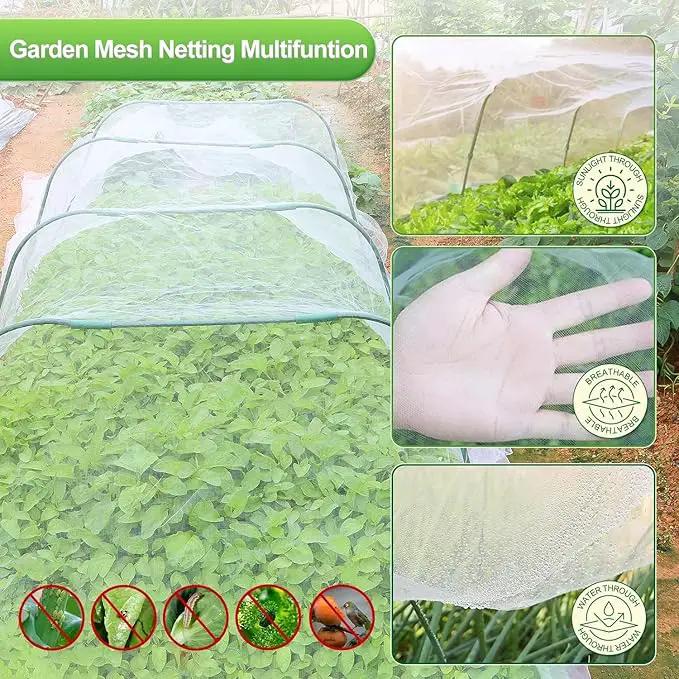 Garden Netting Mesh, 10X100 FT Garden Netting with 16 Cilps & Ultra Fine Mesh Net Bird Barrier Protection for Garden Vegetables Flowers Shrubs Fruit Trees Indoors & Outdoors Plant Beds Greenhouse by GreenHaven Gardens