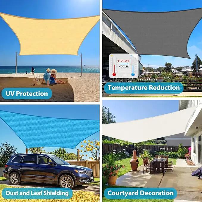 Amagenix Sun Shade Sail 5'X7' Curved Edge Outdoor Shade Canopy Dark Grey Breathable 95% UV Block Shade Cloth for Patio Garden Backyard (We Make Custom Size) by GreenHaven Gardens