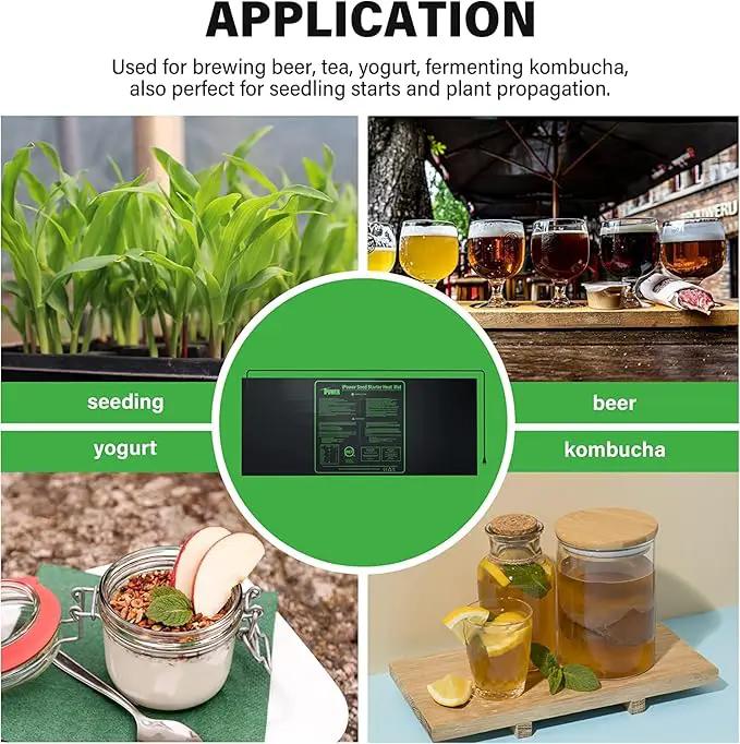 iPower 40-108 Degrees Fahrenheit Digital Heat Mat Thermostat Controller and 48" x 20" Hydroponic Seeding Warm Pad Plant Starting Kit Combo, 2 Pack by GreenHaven Gardens