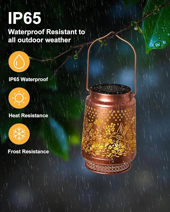 Hummingbird Solar Lanterns Outdoor Waterproof, Mothers Day Gifts Birthday Gifts for Women Mom Grandma Sister, Hanging Solar Lantern Garden Decor for Outside Yard Patio Porch Pathway Lawn Balcony by GreenHaven Gardens