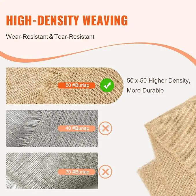 VEVOR Burlap Fabric Roll, 40” x 75 ft High Density Natural Jute Fiber Material for Outdoor Plant Care, Tree Wrap Roll, Decor, DIY Crafts, Wedding, Garden Weed Barrier, Plants & Trees Winter Covering by GreenHaven Gardens