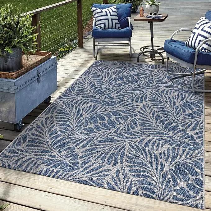 Keen Home Design Terrace Outdoor Area Rug - 10x14 Washable Indoor/Outdoor Rug for Patio, Kitchen, Balcony, Beach, Garden, Deck and Porch, Size: 10'x14' by GreenHaven Gardens