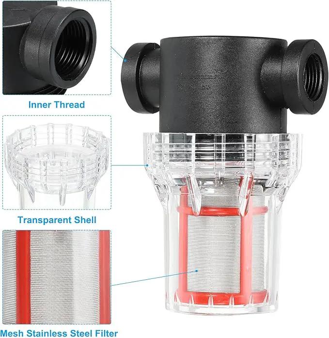 PATIKIL 1/2 Inch Water Pump Strainer Filter, Pipe Water Pump Strainer with 200 Mesh Stainless Steel Filter Screen for Irrigation Garden by GreenHaven Gardens
