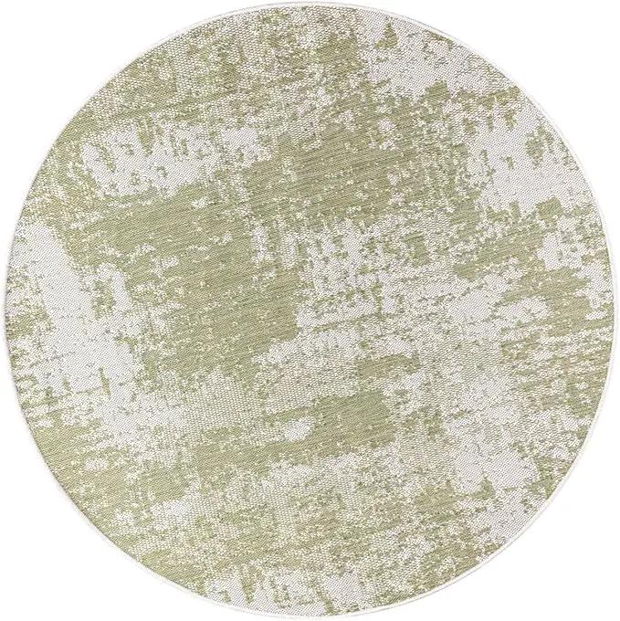 Keen Home Design Terrace Outdoor Round Rug - 5ft Round Washable Indoor/Outdoor Rug for Patio, Kitchen, Balcony, Beach, Garden, Deck and Porch, Size: 5'3" Round by GreenHaven Gardens